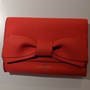Kate Spade Coral Bow Clutch
